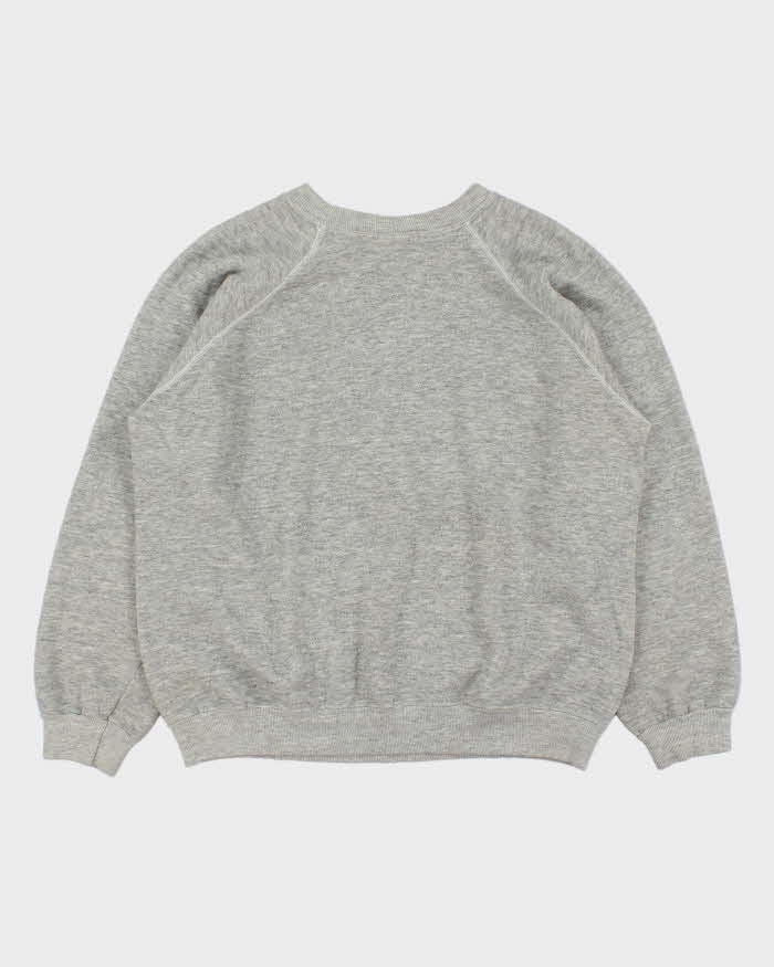 Vintage 1980s Machiavelli Hanes Made In USA Marl Grey Sweatshirt - L