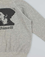 Vintage 1980s Machiavelli Hanes Made In USA Marl Grey Sweatshirt - L
