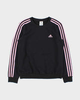 Vintage Adidas Embroidered Baby Pink Women's Crewneck Sweatshirt - M