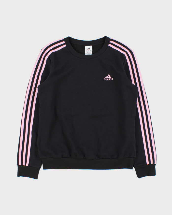 Vintage Adidas Embroidered Baby Pink Women's Crewneck Sweatshirt - M