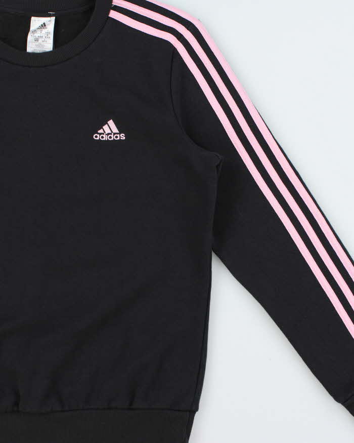 Vintage Adidas Embroidered Baby Pink Women's Crewneck Sweatshirt - M