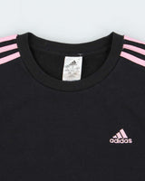Vintage Adidas Embroidered Baby Pink Women's Crewneck Sweatshirt - M