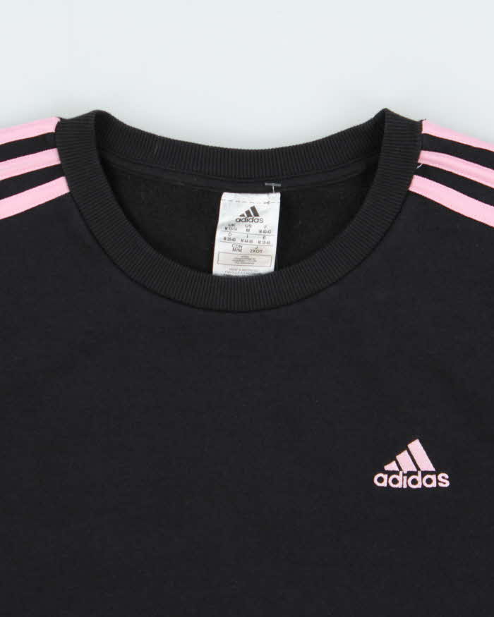 Vintage Adidas Embroidered Baby Pink Women's Crewneck Sweatshirt - M