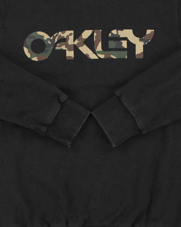Vintage Oakley Camo Spell Out Crewneck Sweatshirt - L
