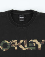 Vintage Oakley Camo Spell Out Crewneck Sweatshirt - L
