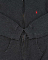 Vintage Polo Ralph Lauren Marl Grey Zip-Up Hoodie - XS
