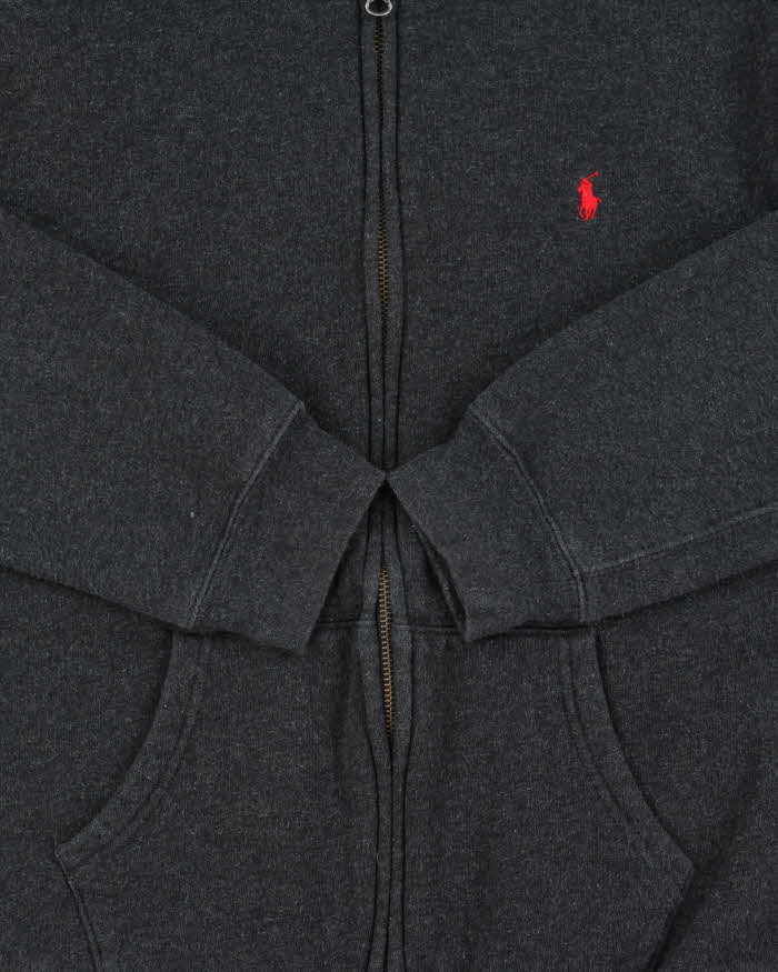 Vintage Polo Ralph Lauren Marl Grey Zip-Up Hoodie - XS