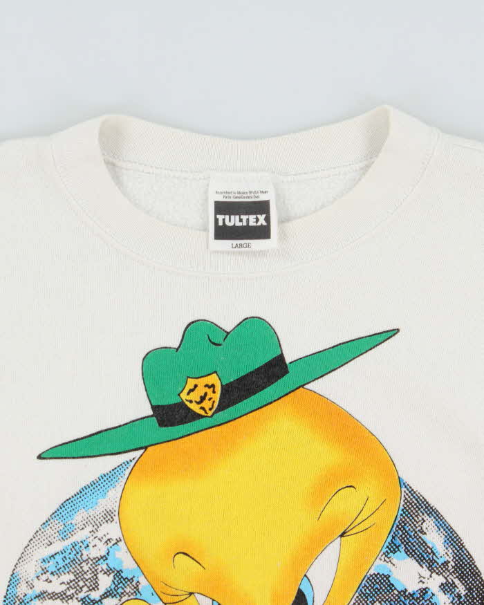 Vintage 1994 Warner Bros. Looney Tunes Tweedie Pie Tultex Crewneck Sweatshirt - L