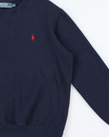Vintage Y2K 00s Polo Ralph Lauren Navy Classic Crewneck Sweatshirt - L