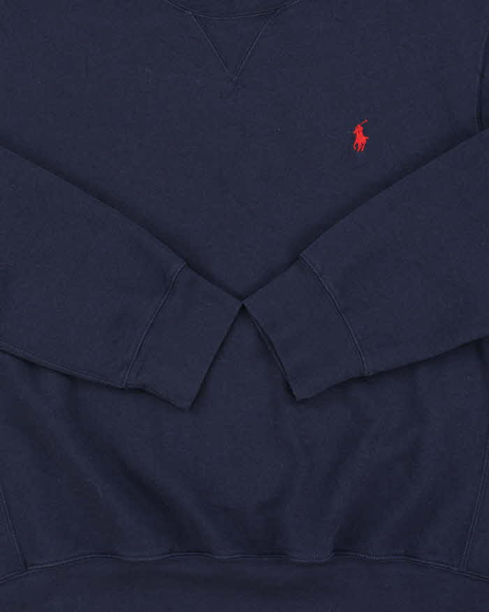 Vintage Y2K 00s Polo Ralph Lauren Navy Classic Crewneck Sweatshirt - L