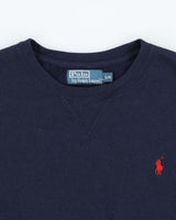 Vintage Y2K 00s Polo Ralph Lauren Navy Classic Crewneck Sweatshirt - L