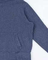 Vintage Y2K 00s Polo Ralph Lauren Heavyweight Leather Patch Pullover Hoodie - L