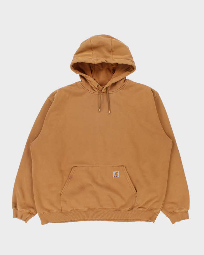 Vintage 2003 Y2K Carhartt Tan Heavyweight Distressed Pullover Hoodie - XXL