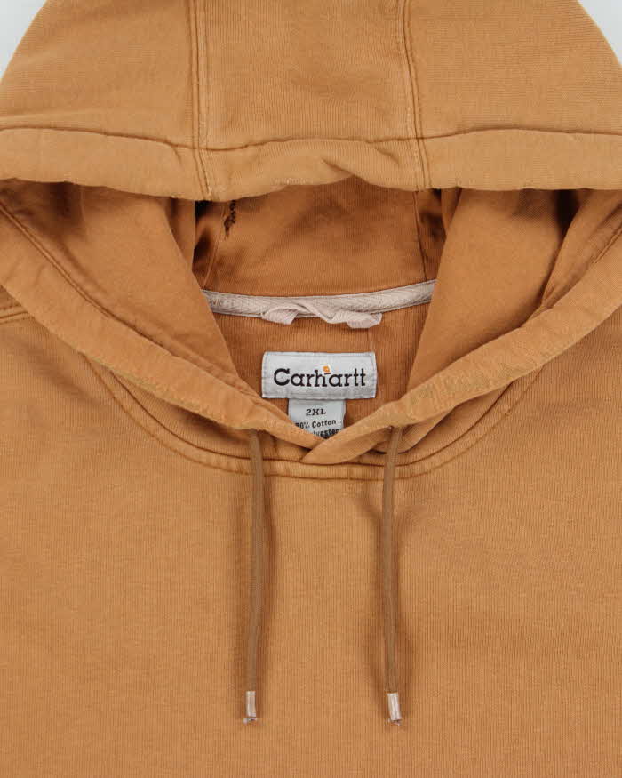 Vintage 2003 Y2K Carhartt Tan Heavyweight Distressed Pullover Hoodie - XXL