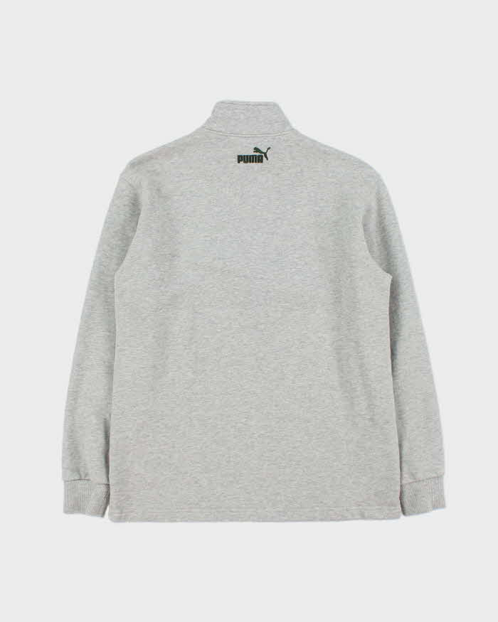 Vintage Y2K 00s Puma Jamaica Marl Grey Quarter-Zip Sweatshirt - S