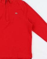 Vintage Y2K 00s Lacoste Classic Quarter-Zip Sweatshirt - L