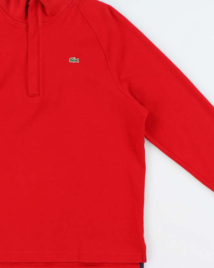 Vintage Y2K 00s Lacoste Classic Quarter-Zip Sweatshirt - L