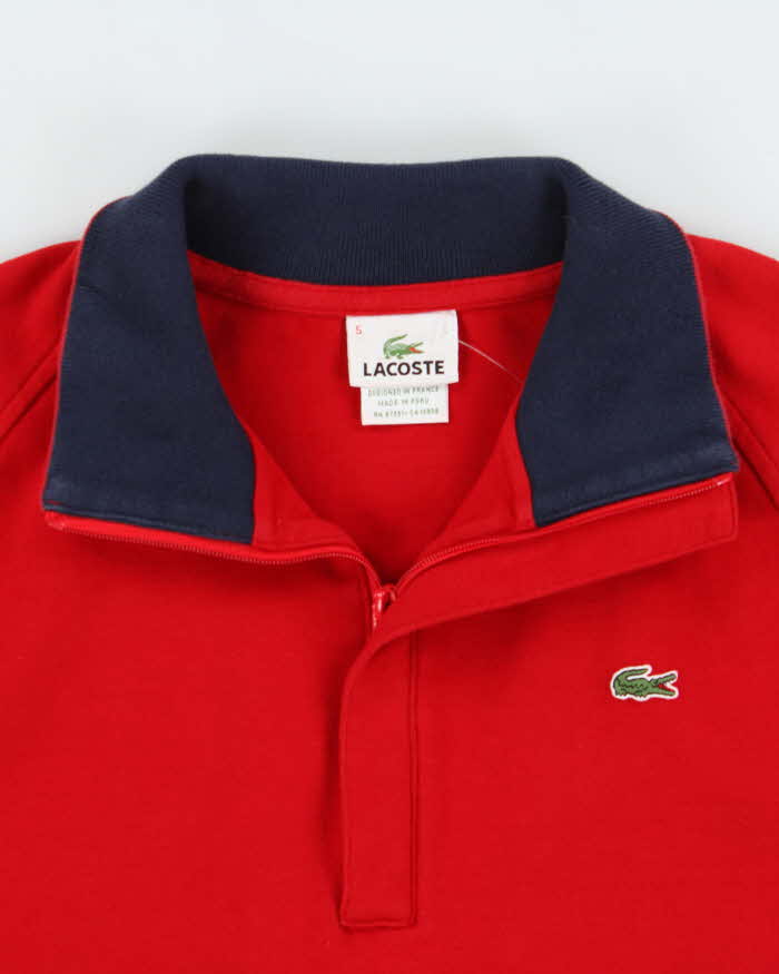 Vintage Y2K 00s Lacoste Classic Quarter-Zip Sweatshirt - L