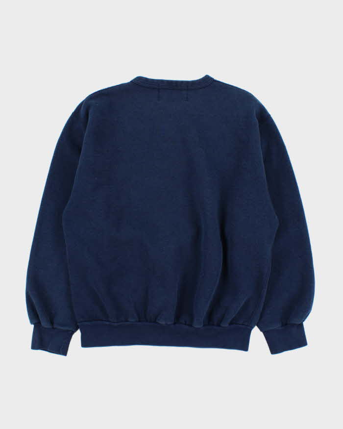 Vintage 1990s Roots Navy Heavyweight Crewneck Sweatshirt - M