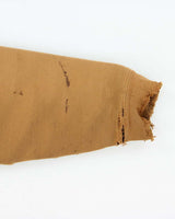 Vintage Carhartt J149 Tan Thermal Lined Distressed Full-Zip Workwear Hoodie - M