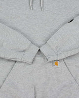 Vintage Carhartt Marl Grey Midweight Sleeve Logo Loose Fit Pullover Hoodie - L