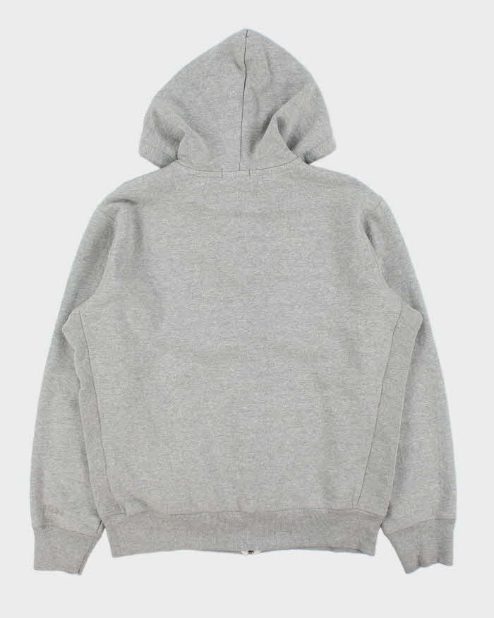 Vintage Polo Ralph Lauren Marl Grey Heavyweight Full-Zip Hoodie - L