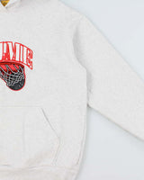 Dime Basketball Bowl Patch Marl Grey Heavyweight Pullover Hoodie - L