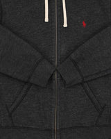 Vintage Polo Ralph Lauren Marl Grey Heavyweight Full-Zip Hoodie - M