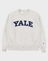 Vintage Champion Yale University Heavyweight Reverse Weave Marl Grey Crewneck Sweatshirt - L