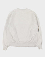Vintage Champion Yale University Heavyweight Reverse Weave Marl Grey Crewneck Sweatshirt - L