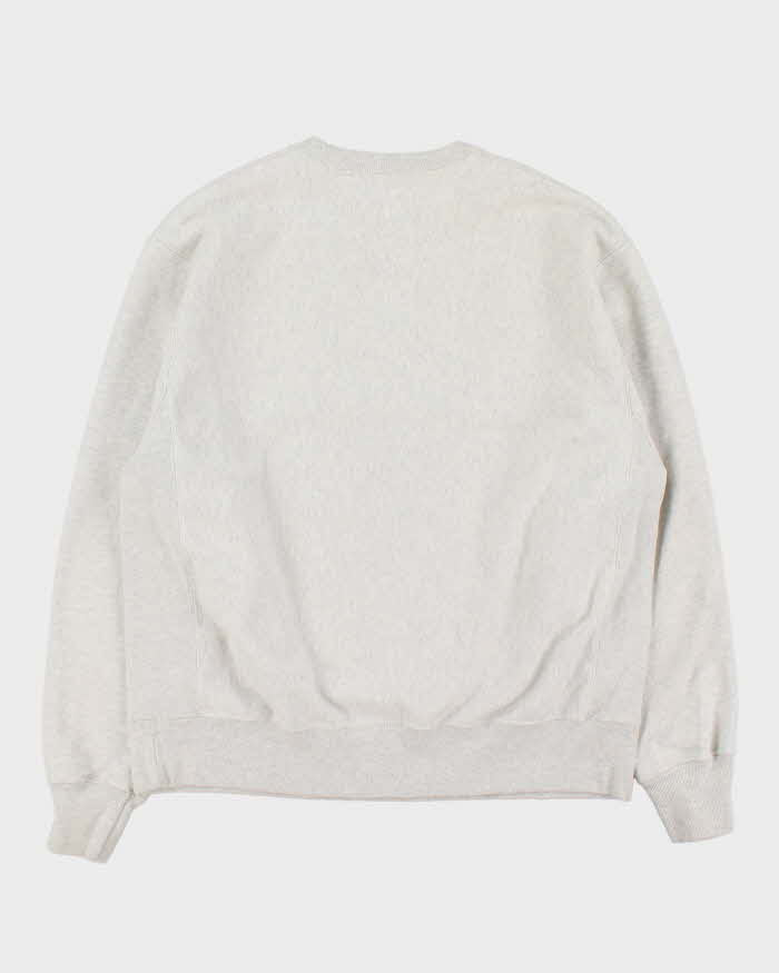 Vintage Champion Yale University Heavyweight Reverse Weave Marl Grey Crewneck Sweatshirt - L