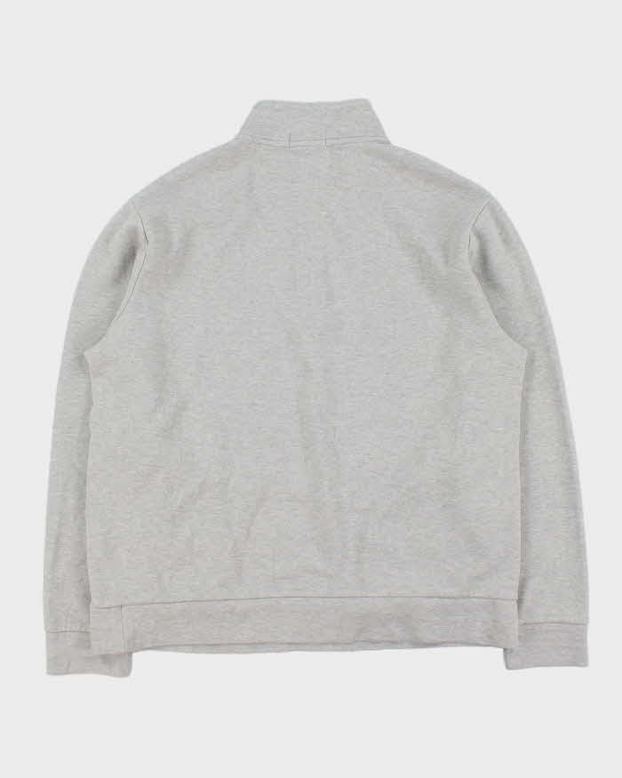 Vintage Polo Ralph Lauren Marl Grey Quarter-Zip Sweatshirt - XL