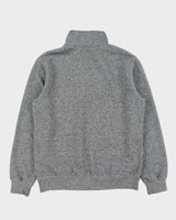 Vintage Y2K 00s Roots Marl Grey Felt Logo Quarter-Zip Sweatshirt - M