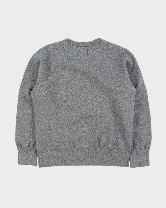 Vintage Champion Processed Sportswear x Todd Snyder Made In Canada Heavyweight Marl Grey Crewneck Pocket Sweatshirt - M