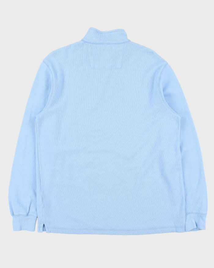Vintage Y2K 00s Chaps Baby Blue Classic Quarter-Zip Sweatshirt - L