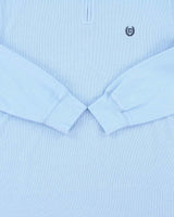 Vintage Y2K 00s Chaps Baby Blue Classic Quarter-Zip Sweatshirt - L