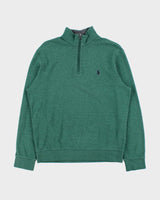 Vintage Polo Ralph Lauren Marl Quarter-Zip Sweatshirt - S