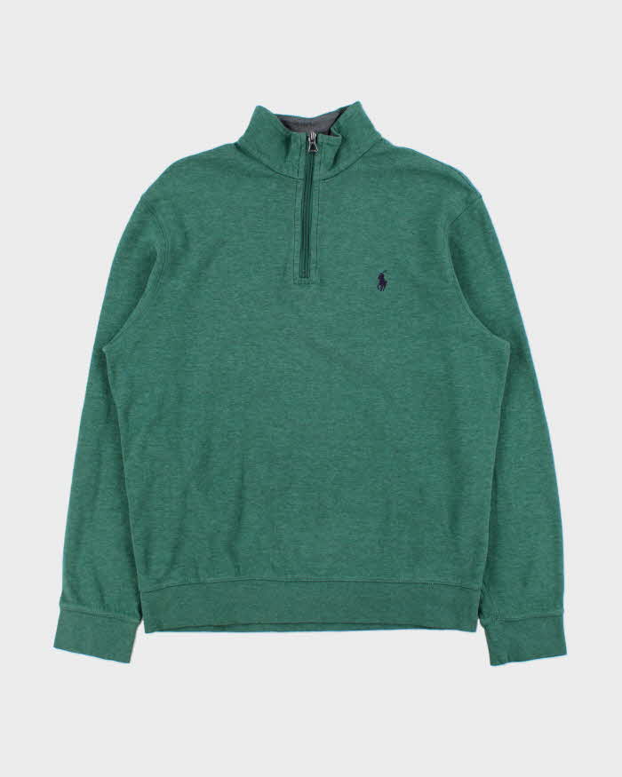 Vintage Polo Ralph Lauren Marl Quarter-Zip Sweatshirt - S