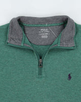 Vintage Polo Ralph Lauren Marl Quarter-Zip Sweatshirt - S