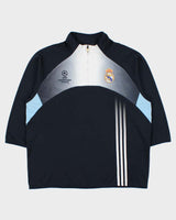 Vintage 2003 Y2K Adidas Real Madrid FC Champions League 3/4 Sleeve Quarter-Zip Training Pullover - M