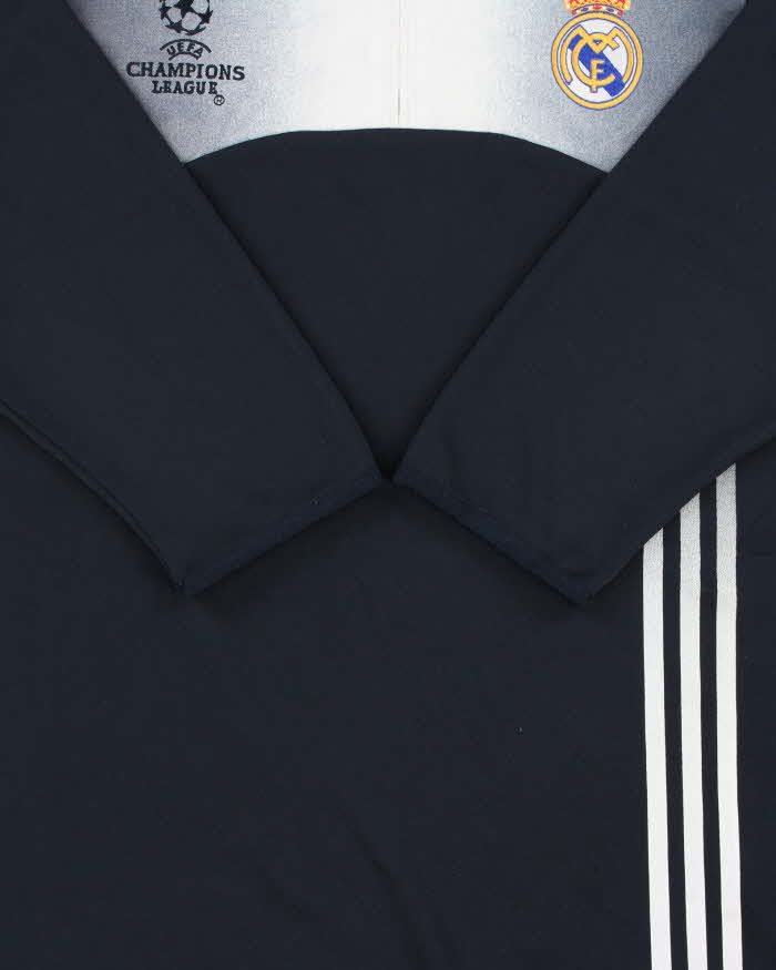 Vintage 2003 Y2K Adidas Real Madrid FC Champions League 3/4 Sleeve Quarter-Zip Training Pullover - M