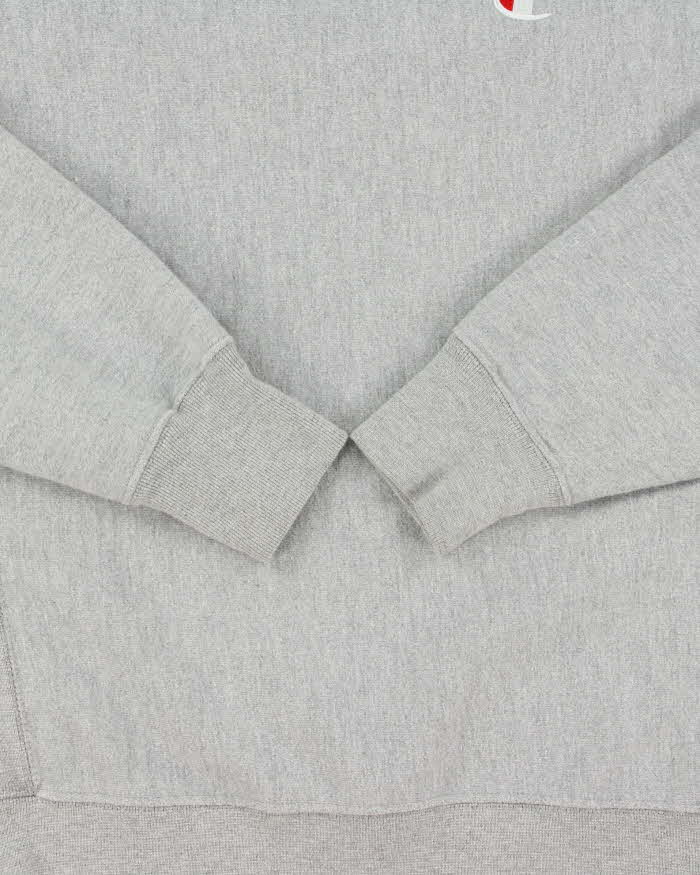 Vintage Champion Marl Grey Reverse Weave Heavyweight Crewneck Sweatshirt - M