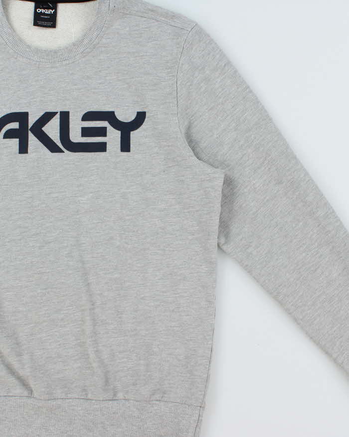 Vintage Oakley Marl Grey Custom Fit Crewneck Sweatshirt - L