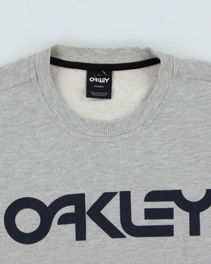 Vintage Oakley Marl Grey Custom Fit Crewneck Sweatshirt - L