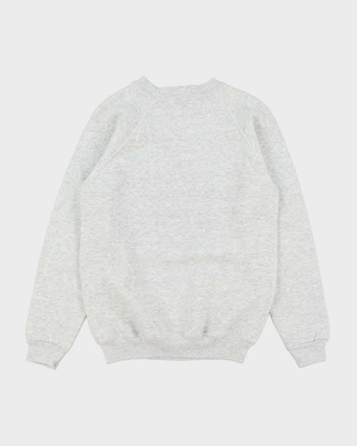 Vintage 1980s Eagle Alaska Marl Grey Hanes Made In USA Crewneck Sweatshirt - M