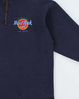 Vintage 1990s Hard Rock Cafe Las Vegas Heavyweight Quarter-Zip Sweatshirt - L
