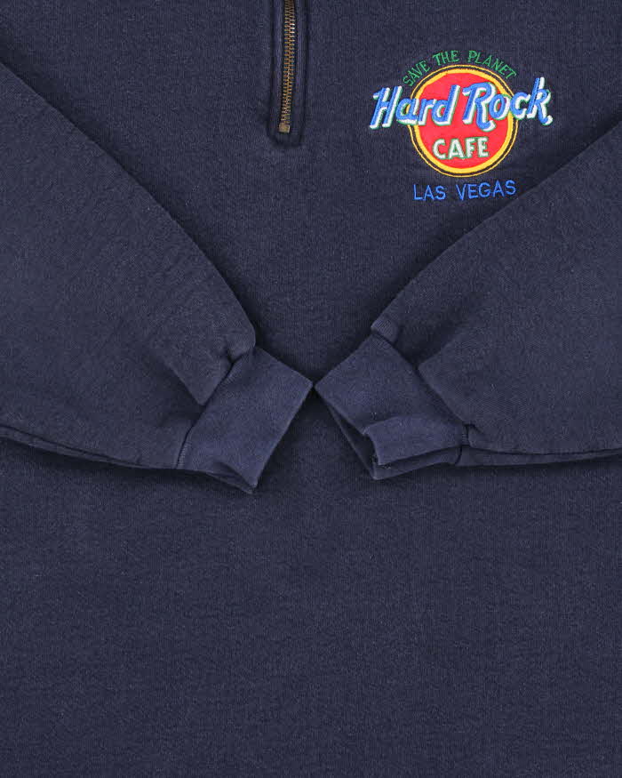Vintage 1990s Hard Rock Cafe Las Vegas Heavyweight Quarter-Zip Sweatshirt - L