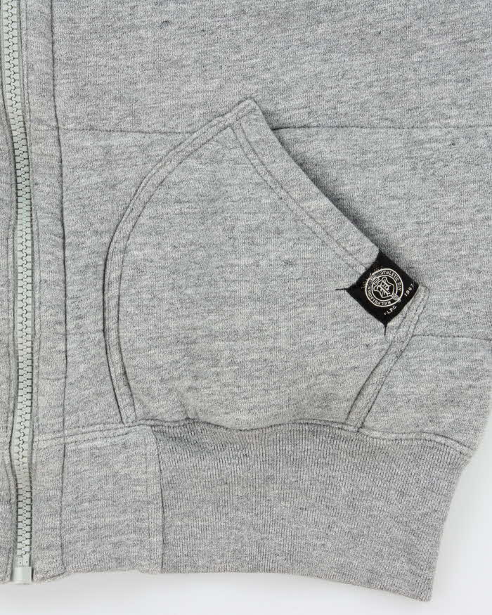 Vintage Ralph Lauren Polo Club Ath Div. Marl Heavyweight Ribbed Gilet Hoodie - L