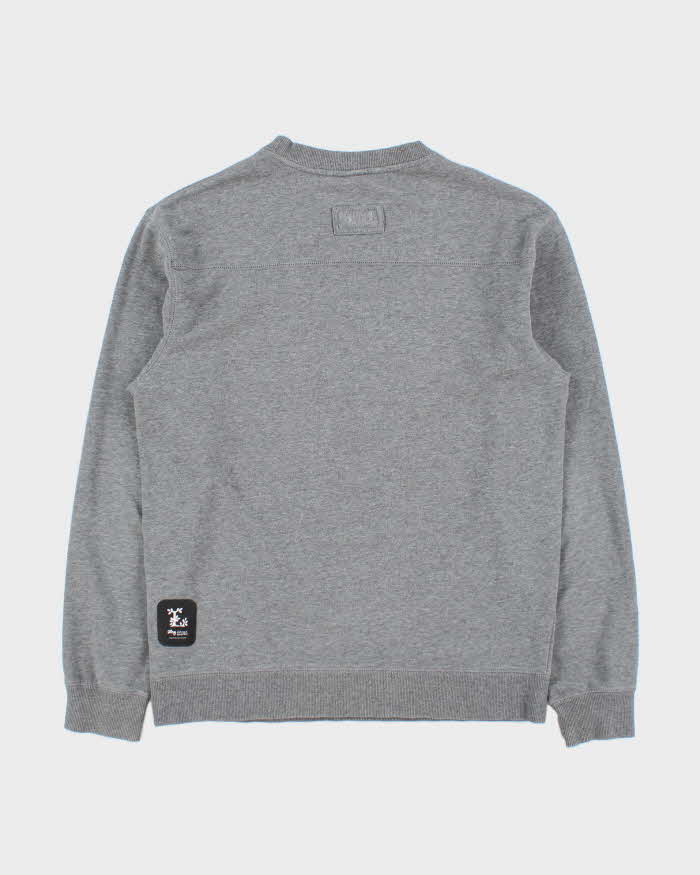 Vintage Y2K 00s LRG Clothing Equipment Marl Grey Embroidered Crewneck Sweatshirt - S