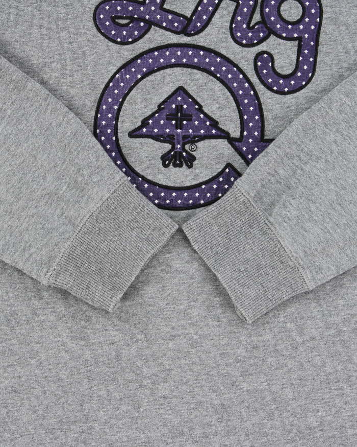 Vintage Y2K 00s LRG Clothing Equipment Marl Grey Embroidered Crewneck Sweatshirt - S